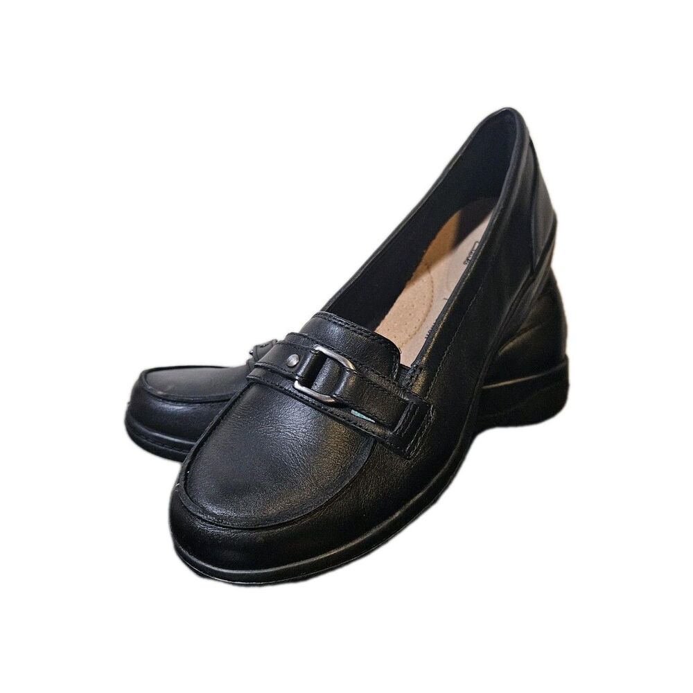 Clarks Black Cheyn Marie Loafer Womens Size 7 Soft Cushion Y2K Office Career